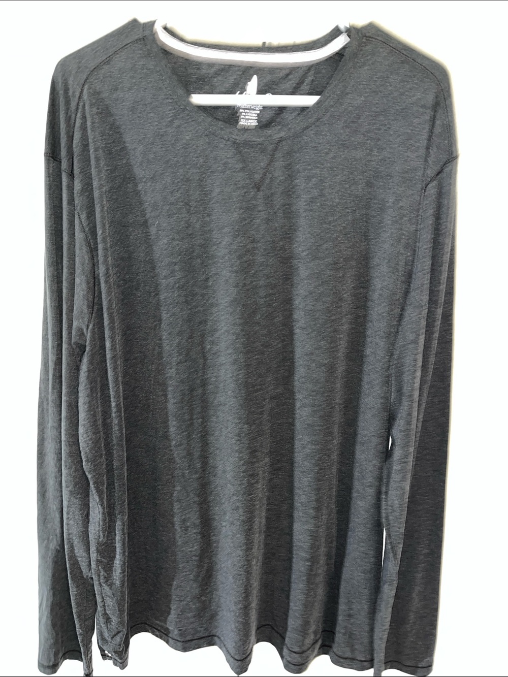 Featherweight Course Model LS T shirt 2XL Heather Black Reflective Johnnie-O
